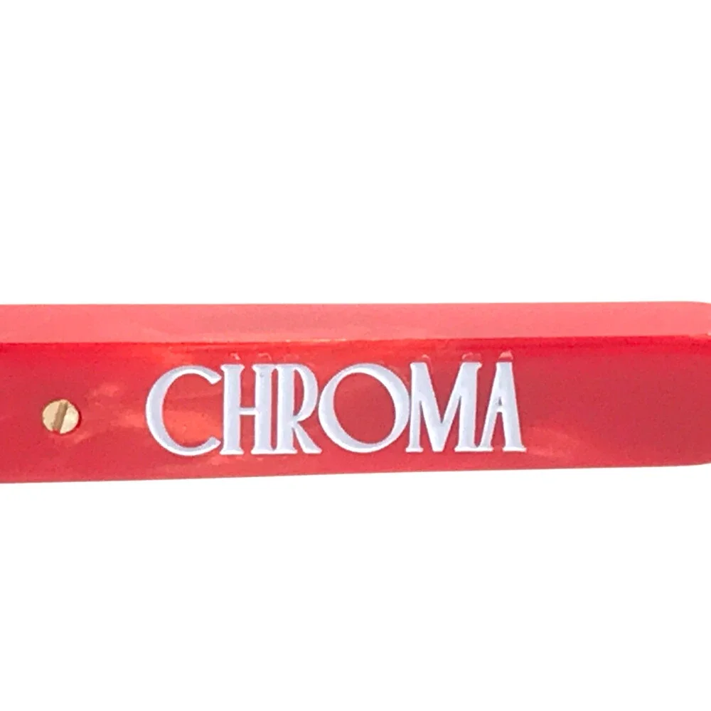 Etnia Barcelona Eyeglasses Frames CHROMA N41 RD Red Clear Thick Rim 53-16-142